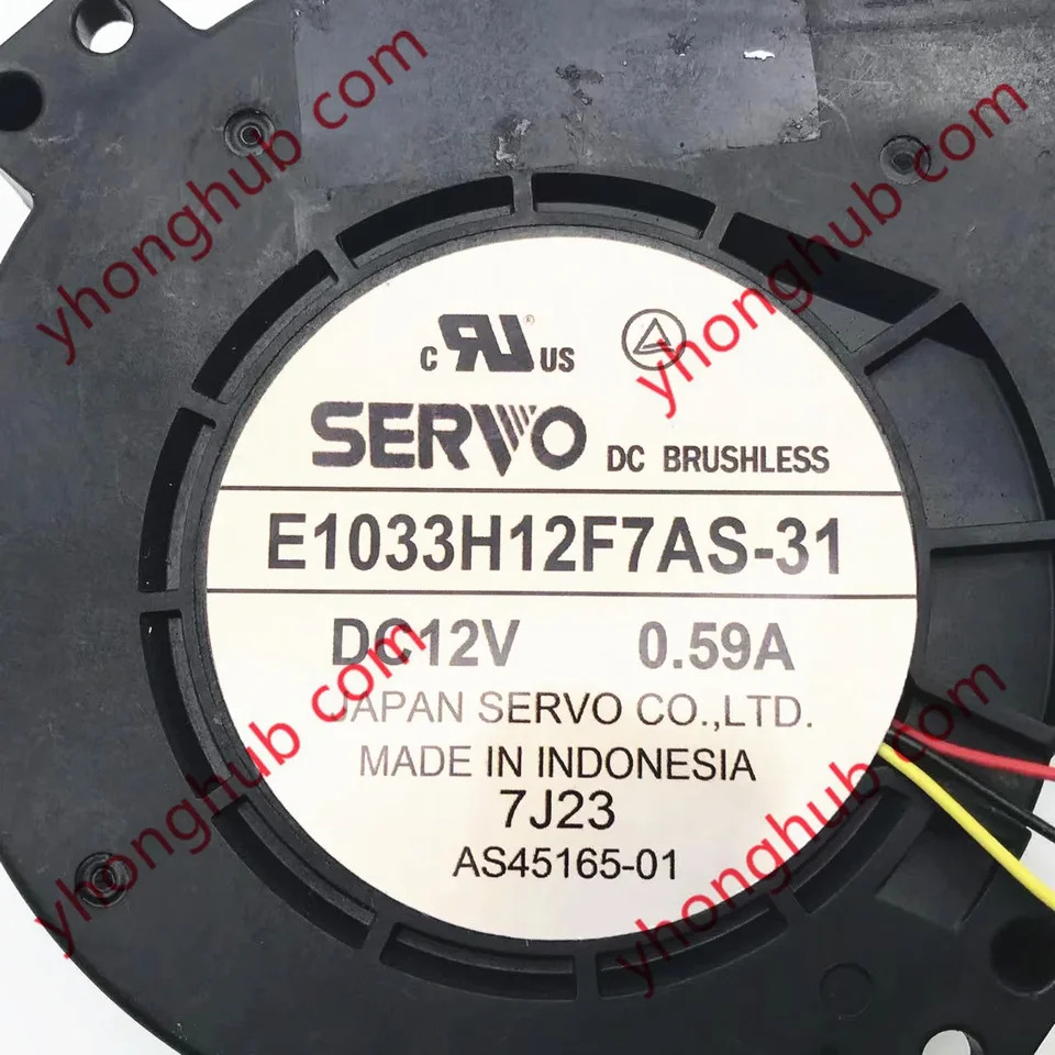 SERVO E1033H12F7AS-31 DC 12V 0.59A 97x97x 3 선 서버 냉각팬