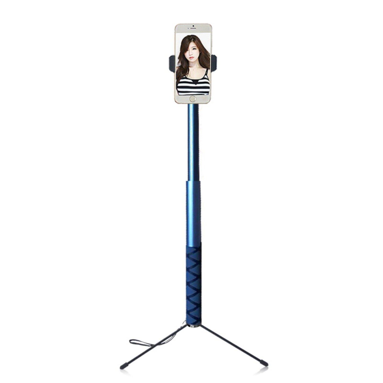 셀카봉 블루투스 셀피스틱 블랙 홀더 스마트폰 휴대용 스탠드 사진 다기능 개폐식 - 상품 이미지