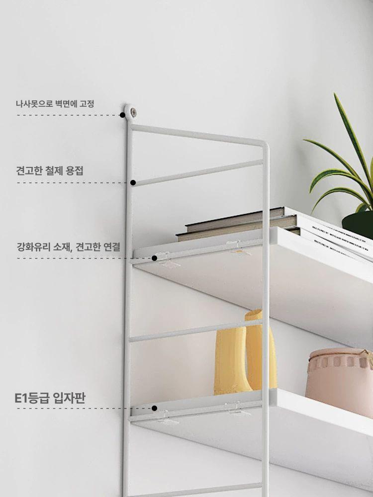 철제 벽걸이장식장 3단 정리 선반 다용도 북유럽 진열장 모던 캐비닛 수납장 벽장식장 - 상세 이미지 4