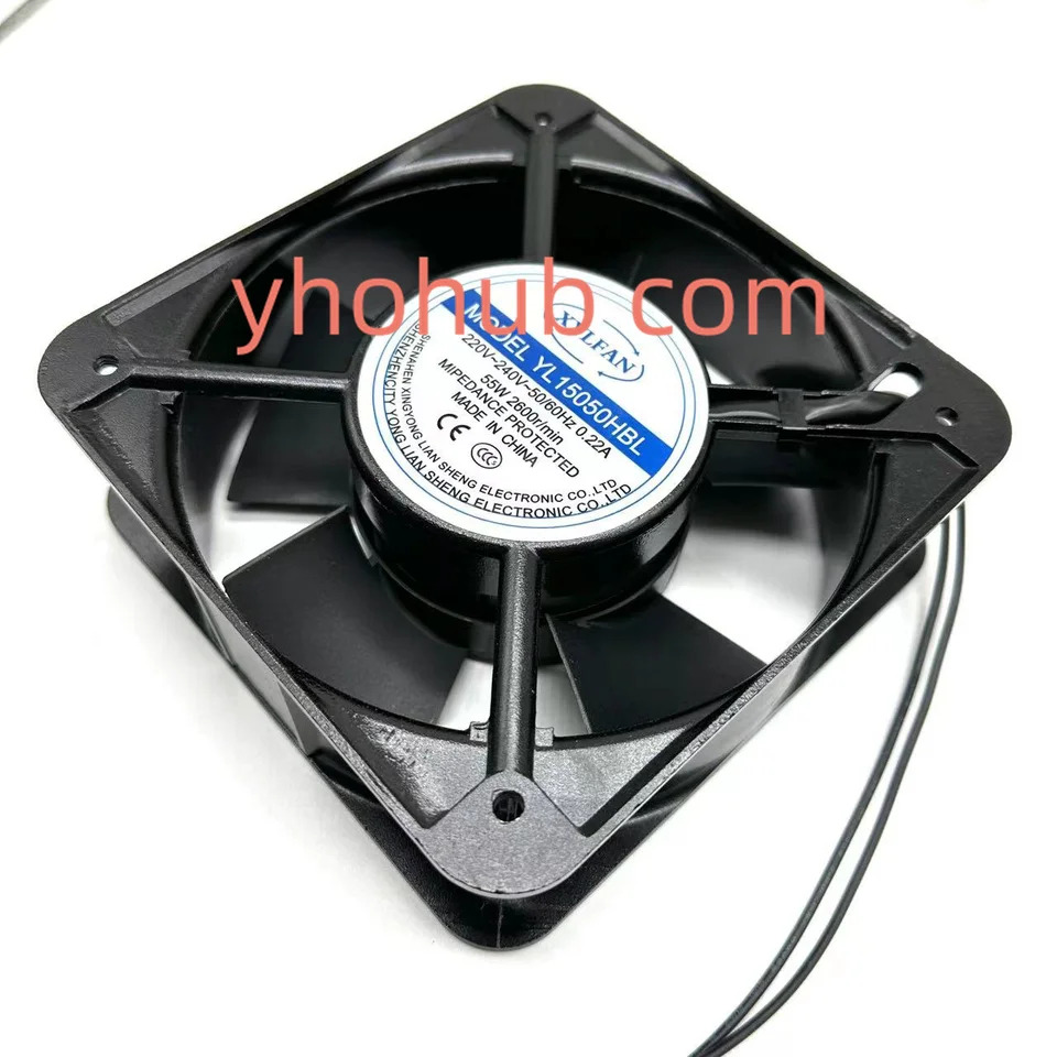 XYLFAN YL15050HBL 서버 냉각팬 AC 220V 0.22A 150x150x50mm 2핀