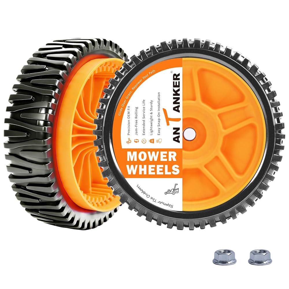 Antanker 193912X460 잔디깎이 휠, Husqvarna AYP 2팩 자체 917376161, 20.3cm(8인치), 교체, 581009202용 전면 휠 추진 드라이브 - 상품 이미지