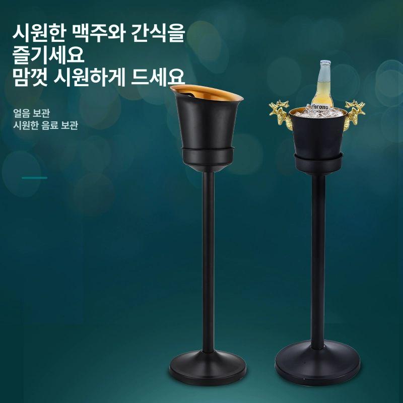 스탠딩 아이스버킷 쿨링 캠핑용 얼음통 쿨러 위스키 보냉 파티 손잡이 칠링 아크릴 - 상세 이미지 4