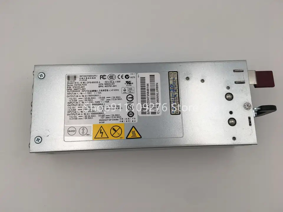hp호환 DL380 385 G5 PSU 1000W 서버 전원공급장치 DPS-800GB A 379123-001 403781-001 HSTNS-PD05