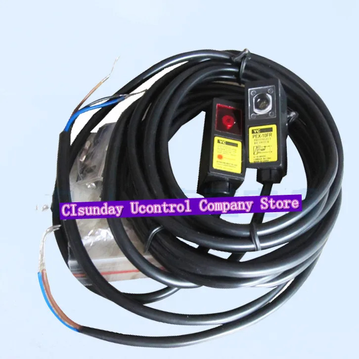 오리지널 레이저 빔 타입 광전스위치 센서 PEX-10FR PEX-10PR 24VDC 200MA