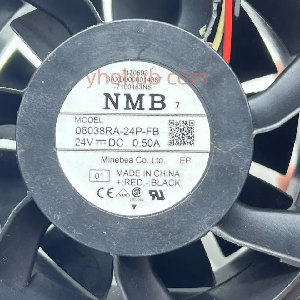 NMB-MAT 08038RA-24P-FB 01 DC 24V 0.5A 80x80x38mm 3 선 서버 냉각팬