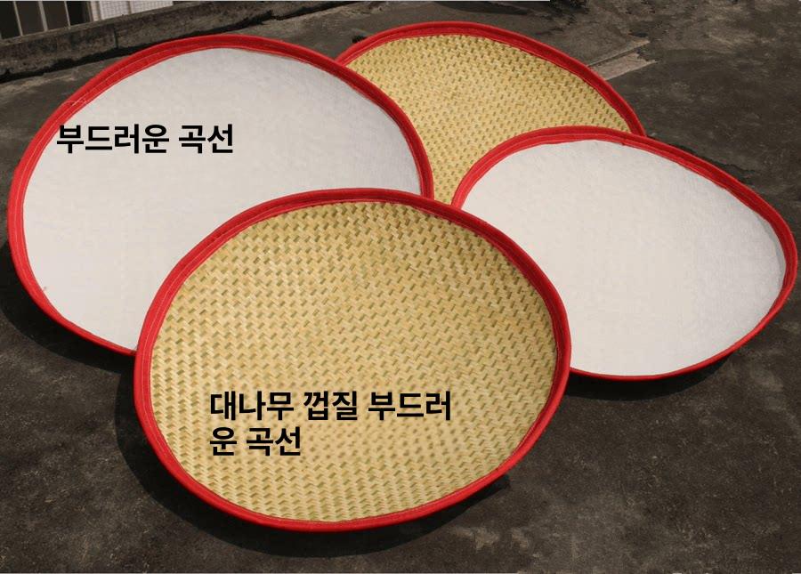 채반 대나무바구니 원형 사각 식품용 튀김 대나무소쿠리 건조대 음식 명절 - 상세 이미지 2