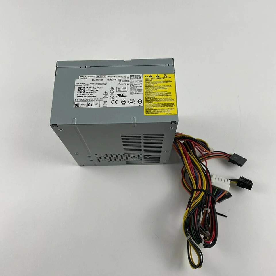 DELL Precision 워크스테이션 전원공급장치 T1500 T1600 0G738T G738T CPB09-001B PS-6351-2 0350P5WA 300W