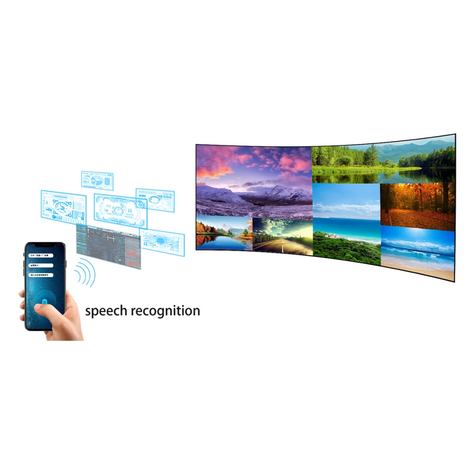 LED 스크린 비디오 월 프로세서 4k x 2k 입력 무선 프로젝션 신호 전시블랙 50Hz 60Hz