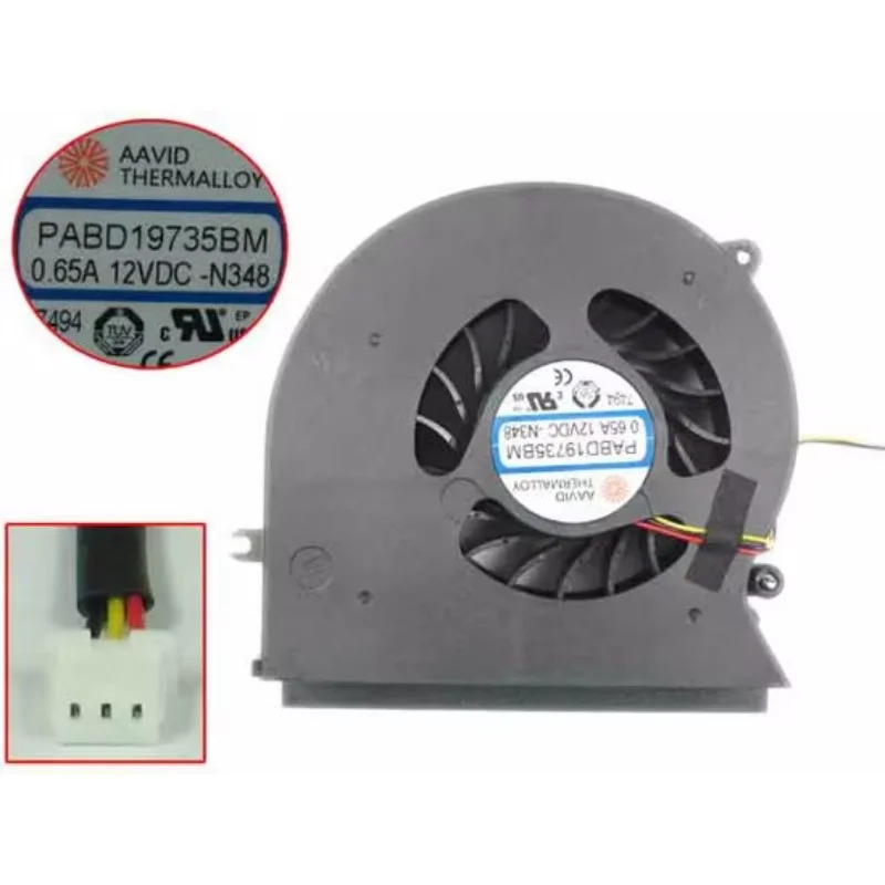AID 서버 냉각팬 3 선 72 PABD19735BM N348 DC 12V 0.65A