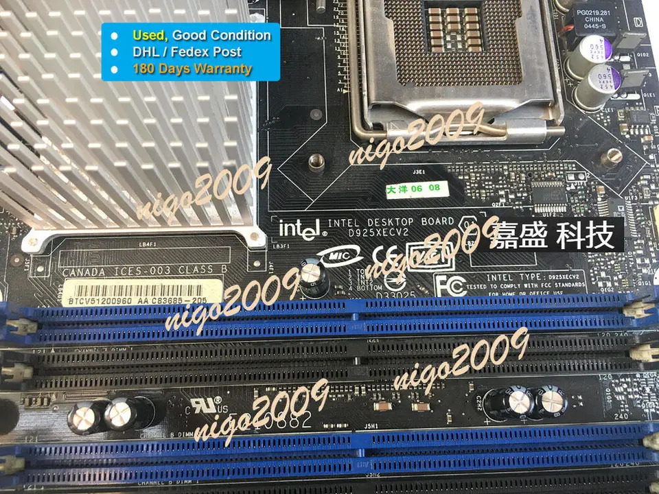 리퍼 D925XECV2 PLC 컨트롤러 보드 775 핀 고품질