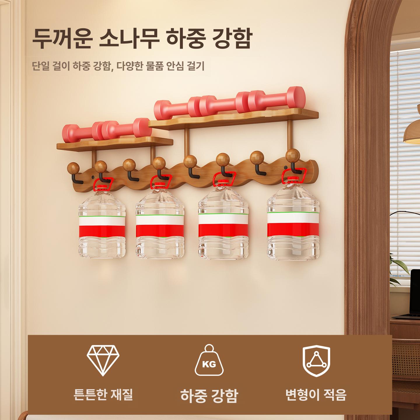 무타공 벽부착옷걸이 욕실 벽고리 강력부착 원형고리 붙이는 인테리어 못없이 심플 - 상세 이미지 4