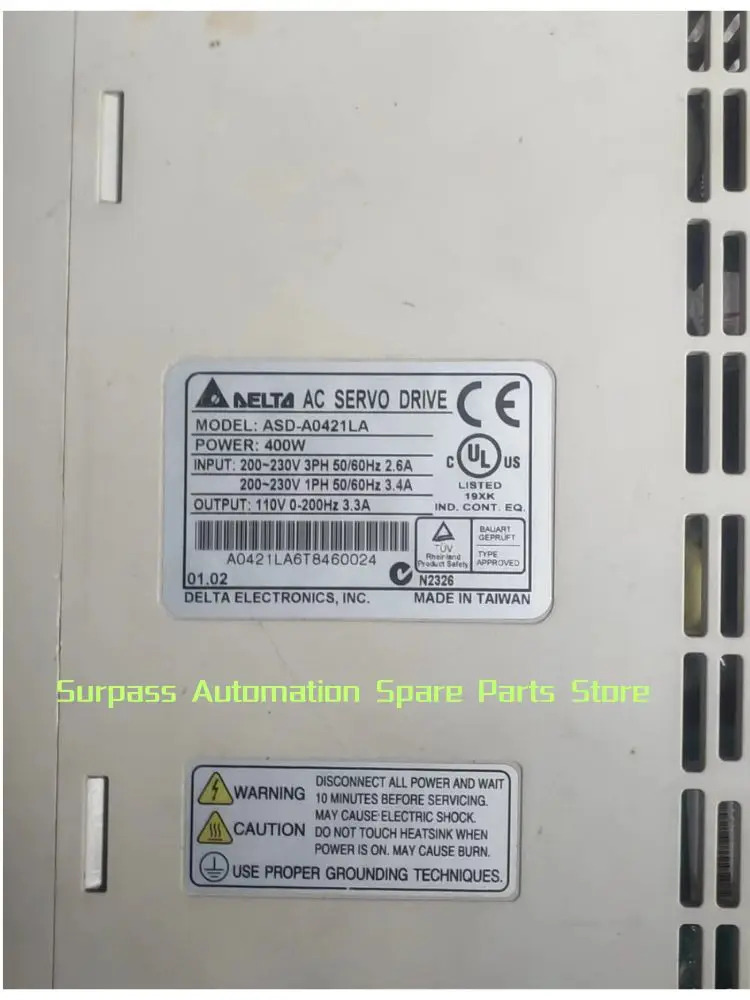 ASD-A0421LA 리퍼 서보 드라이버 400W 기능 작동 ok