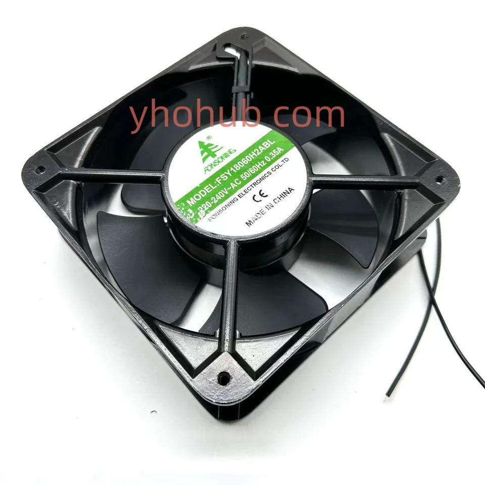 FONSONING 서버 냉각팬 2-와이어 FSY18060H2ABL AC 240V 0.35A 180x180x60mm
