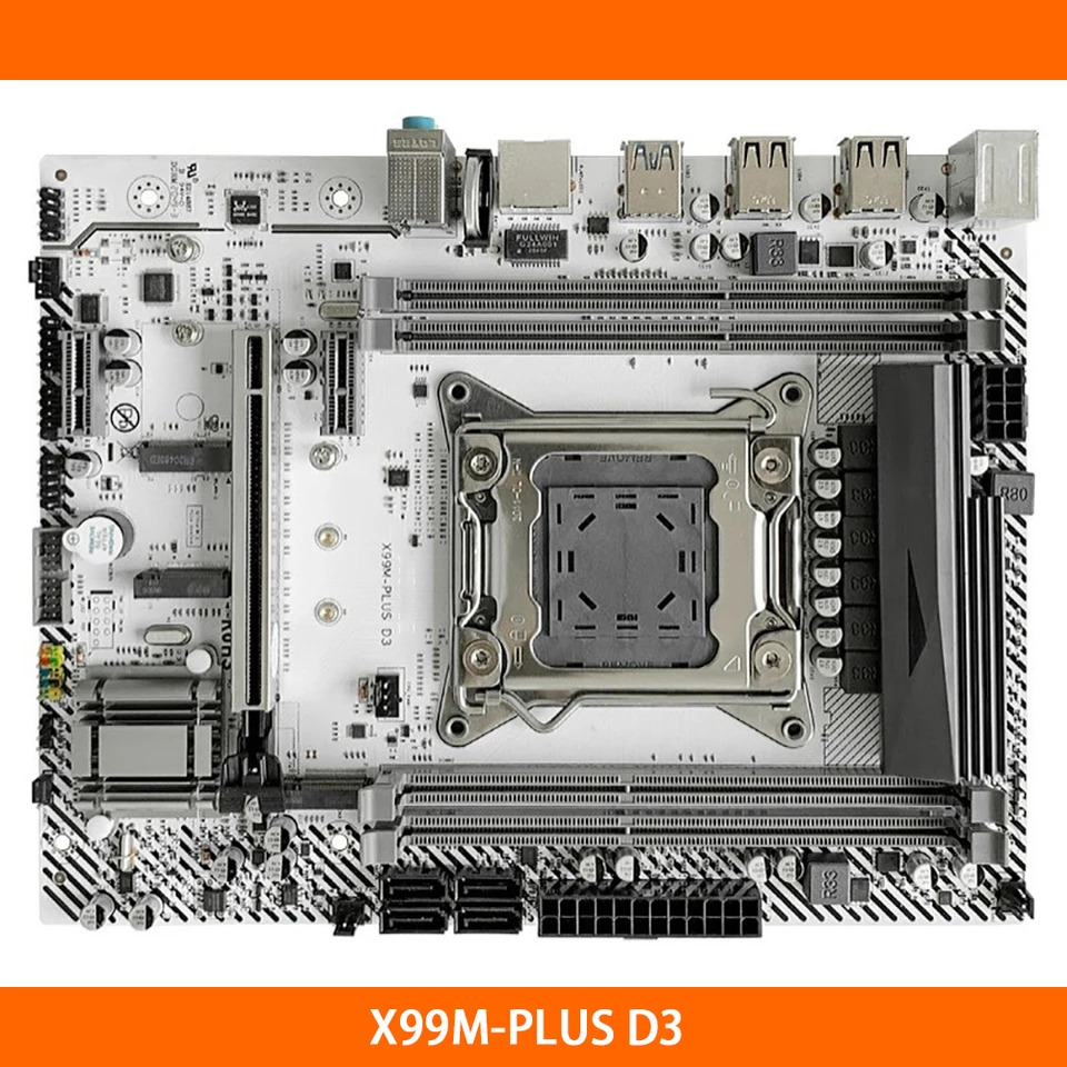 JGINYUE X99M-PLUS D3 LGA 2011-V3 X99 DDR3 128GB PCI-E 3.0 마이크로 데스크탑 마더보드
