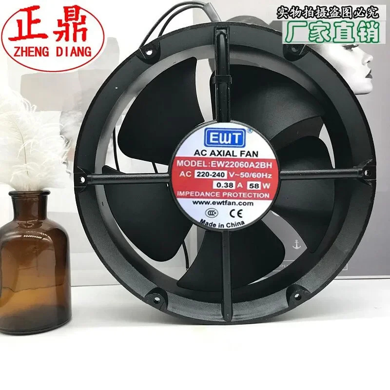 EWT 서버 냉각팬 EW22060A2BH AC 220V 0.38A 220x220x60mm 2 와이어