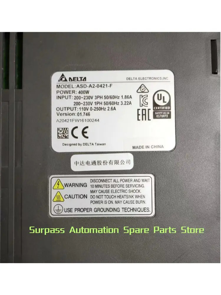 ASD-A2-0421-F 리퍼 서보 드라이브 400W 기능 OK