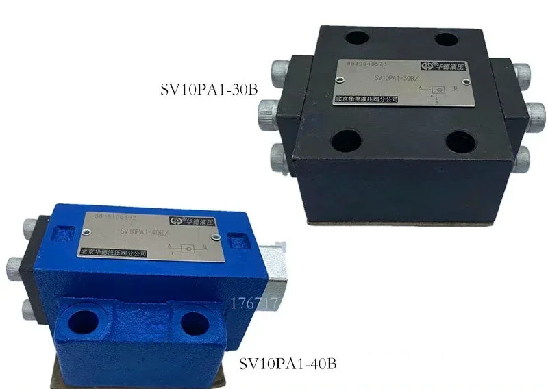 유압 제어 체크밸브 SV10PA1-40B SV30PA2 SV20PB3SL 압력 유지 GA2 GB1