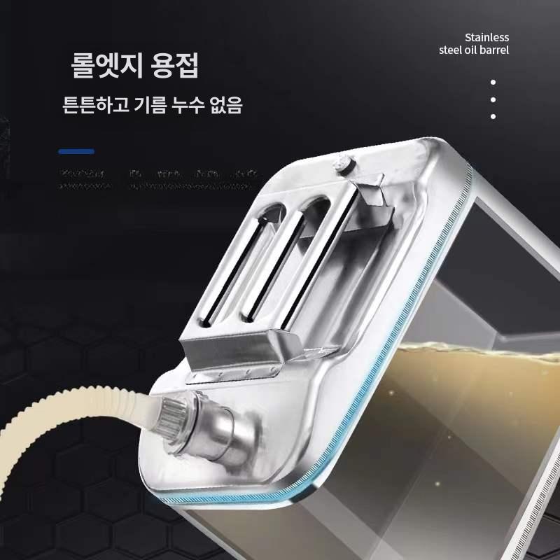 철제 연료통 캠핑용 스테인리스 수직형 석유 예비 오일통 직립형 전용 사각 - 상세 이미지 2