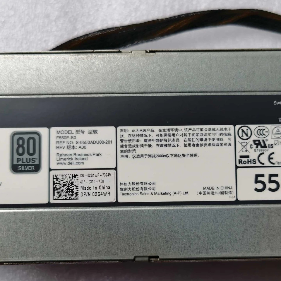 서버 전원공급장치F550E-S0 S-0550ADU00-201 DELL T420 R520