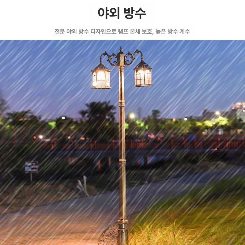 문주등 태양열조명 잔디등 전구 줄조명 태양광정원등 외등 웜색 옥외전등 - 상세 이미지 3