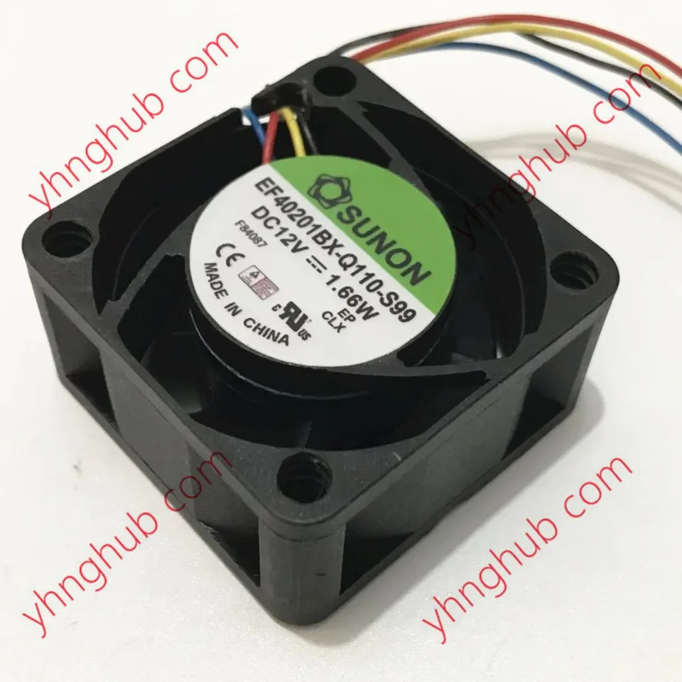 SUNON EF40201BX-Q110-S99 4 선 서버 냉각팬 DC 12V 1.66W mm