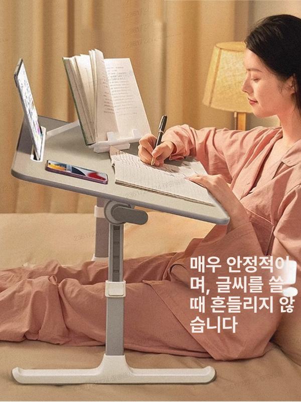 높낮이조절 책상 좌식 각도조절 기울기 앉은뱅이 거치대 캠핑데스크 사이드 침대용 - 상세 이미지 2