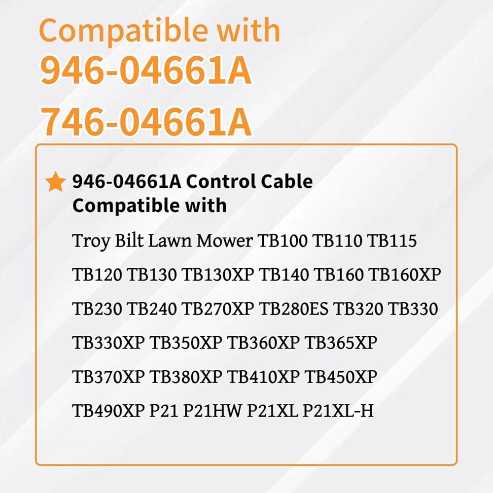 946-04661A 946-04661 MTD Troy Bilt 잔디 TB130 기계 깎는 TB100 TB160 부품 TB230 TB380XP TB330XP TB240 제어 TB32 - 상세 이미지 3