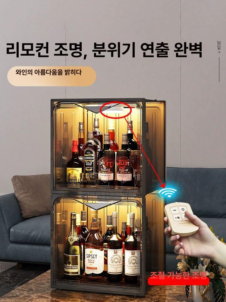 진열장 보관함 술장식장 쇼케이스 양주장식장 선반 코너 거치대 위스키장식장 정리함 - 상세 이미지 3