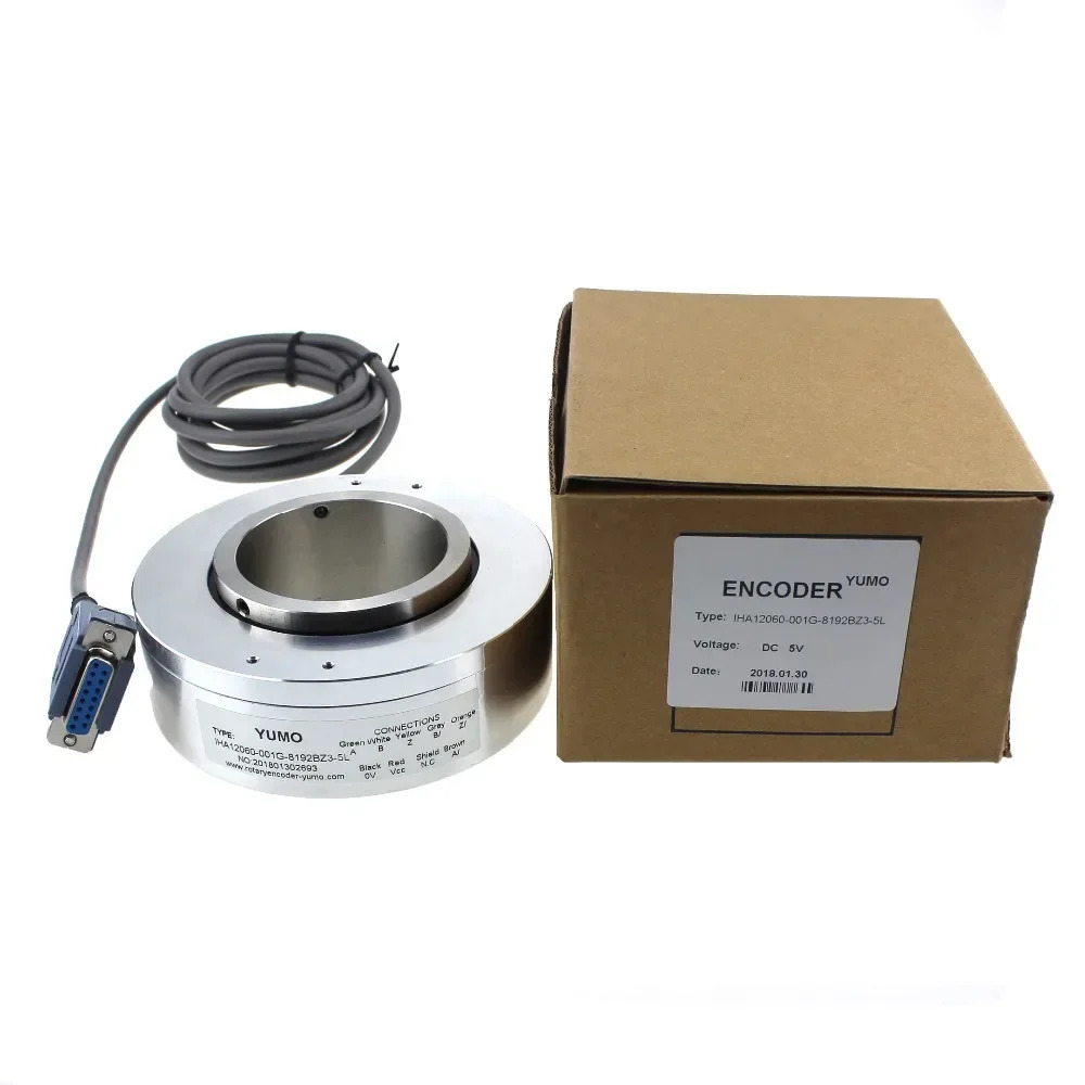 YUMO IHA12060-001G-8192BZL 5mm 회전식 인코더 스루 샤프트 15mm 20mm 25mm 360 ppr 1024ppr