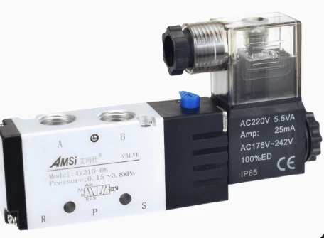 AMS호환I 솔레노이드 밸브 4V110-06 AC220V/DC24V 4V210-08 4V310-10 4V410-15