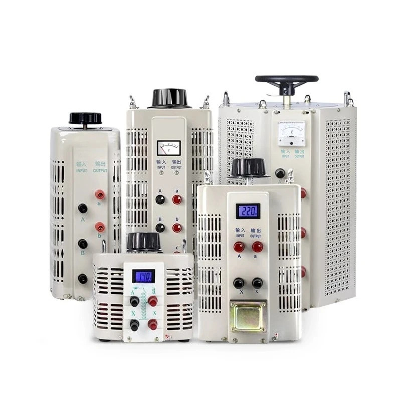 220V 단상 고전력 AC 접촉 3상 전압 조정기 5/10KW 조정 가능변압기