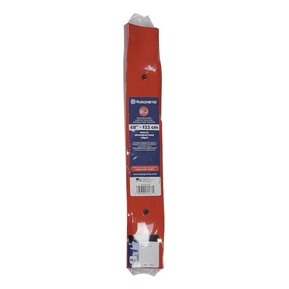 121.9cm(48인치) 멀칭 잔디 깎는 기계 블레이드, 팩 OEM Husqvarna 532-173921 교체품, 3개 부품 부품, 오렌지, 라이딩 번호 잔디깎이용 - 상세 이미지 3