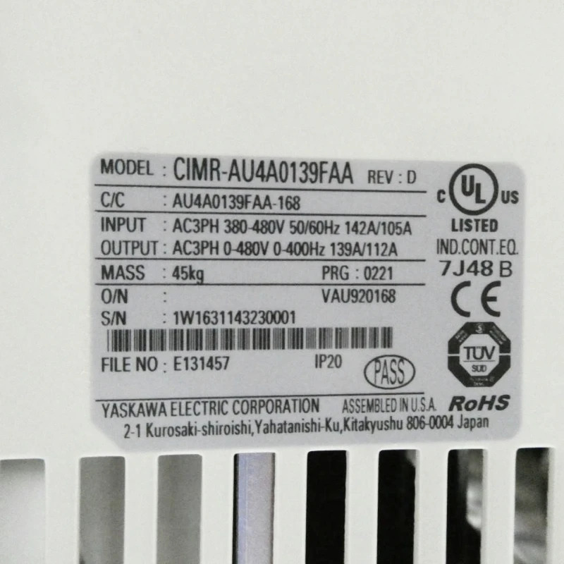 Yaskawa CIMR-AU4A0139FAA CIMRAU4A0139FAA 인버터