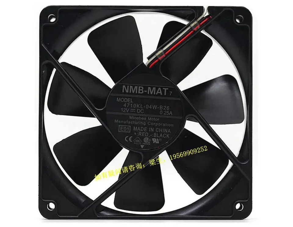 NMB-MAT 3 선 서버 냉각팬 4710KL-04W-B26 E01 DC 12V 0.25A 120x120x25mm
