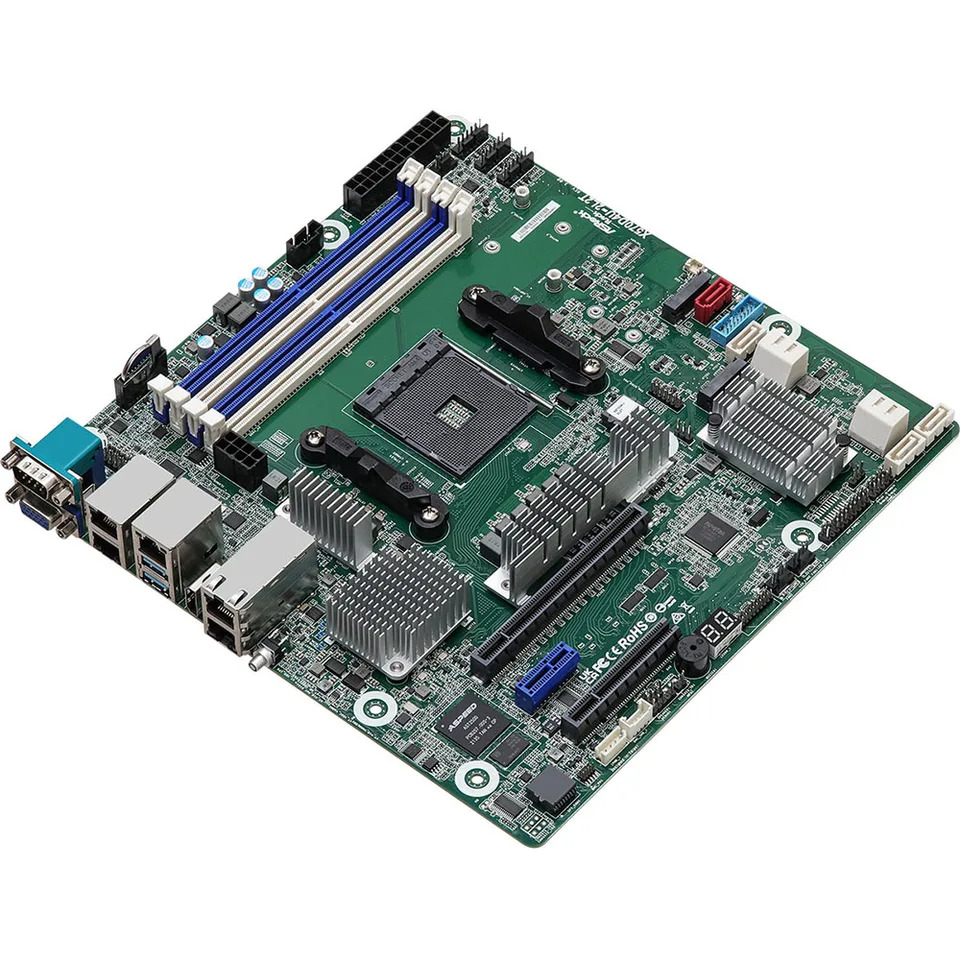 ASRock호환 X570D4U-2L2T/BCM기가비트 서버 마더보드 AM4 Ryzen호환5000 DDR4 지원