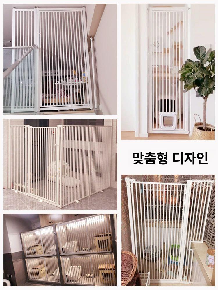 고양이 강아지펜스 안전 애완동물 반려견 가림막 문 개 격리 장벽 철장 반려동물 투명 - 상세 이미지 5