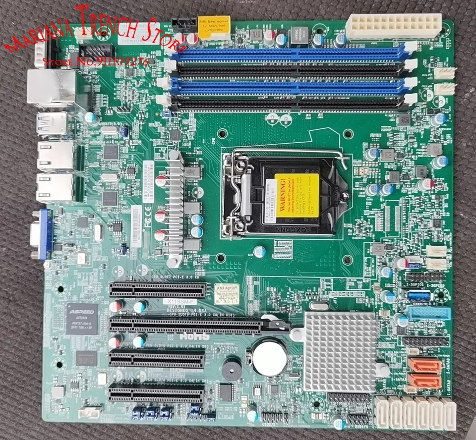 Supermicro Micro 마더보드X11SSM-F LGA1151 E3-1200 v6/v5 7th 6th Gen. Core i3 시리즈 8 SATA3 6Gbps IPMI 2.0