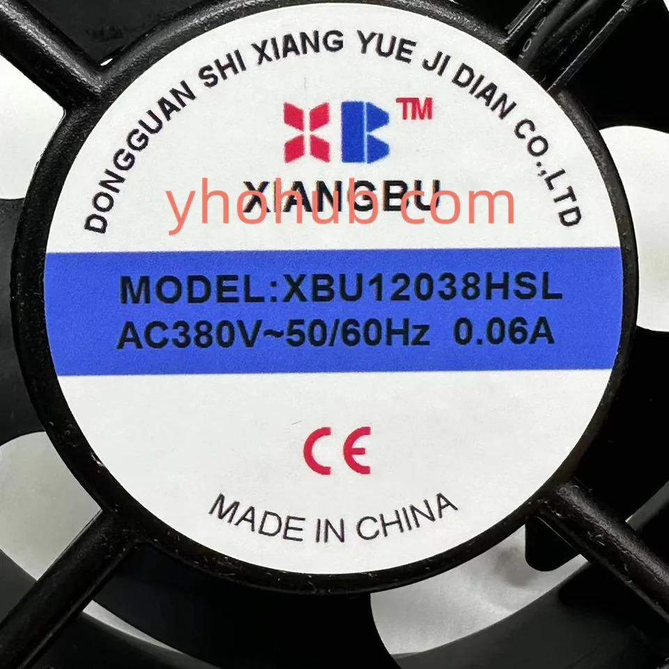 XIANGBU 2 와이어 서버 냉각팬 XBU12038HSL AC 380V 0.06A mm