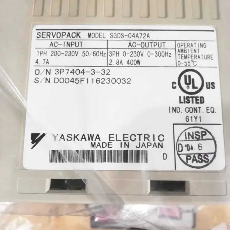 Yaskawa 서보 드라이브 신형 SGDS-04A72A 신속