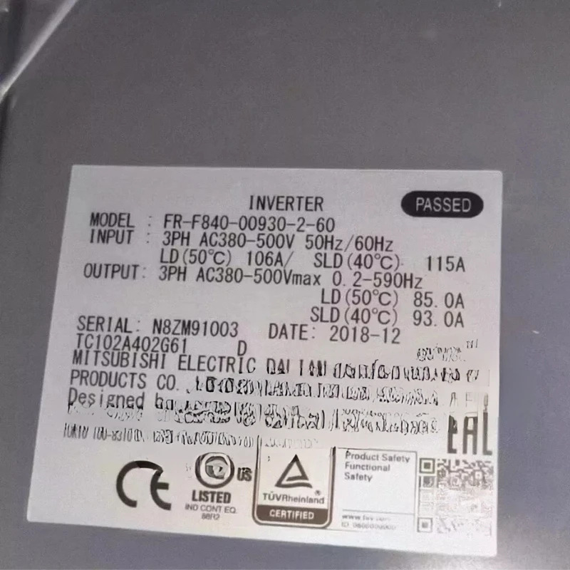 새 FR-F840-00930-2-60 인버터 신속