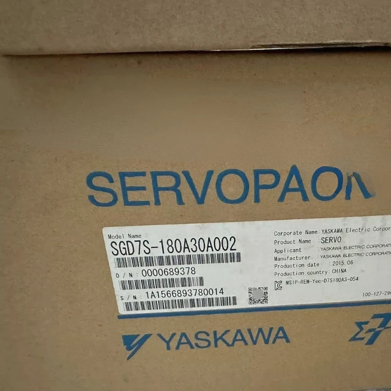 새 Yaskawa SGD7S-180A30A002 서보 드라이브