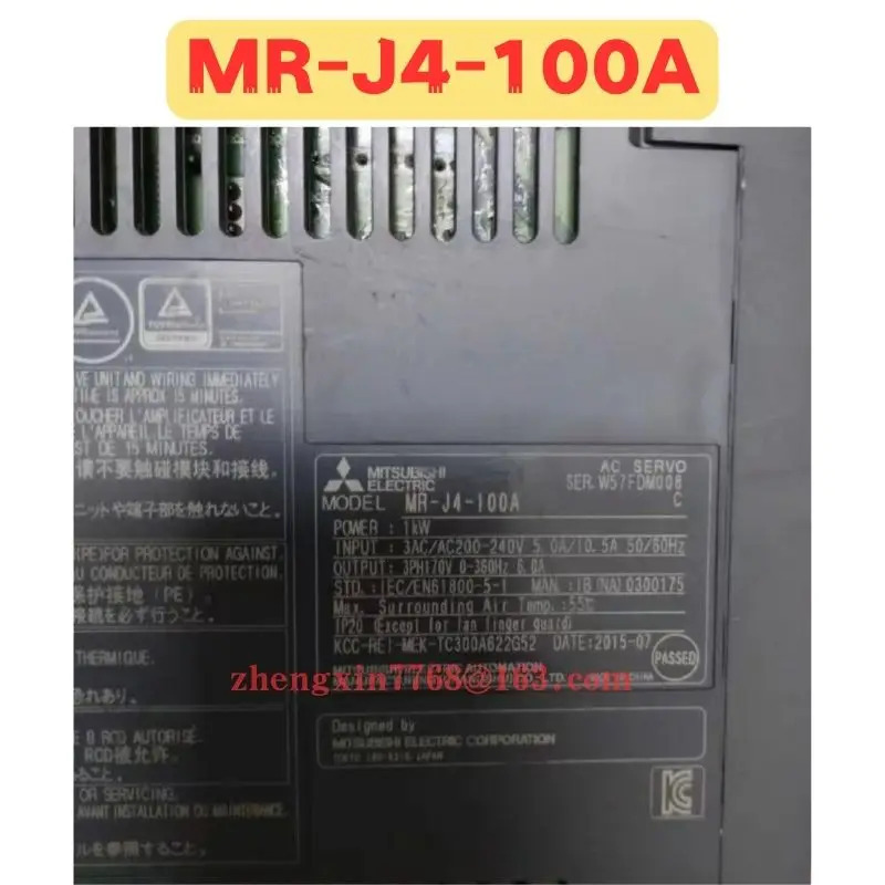 리퍼 서보 드라이브 MR-J4-100A 정상 기능 완료 MR J4 100A