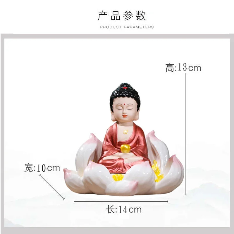 세라믹 안전 연꽃 부처님 상 관음보살 거실 로비 홈 장식 장식품 스타일