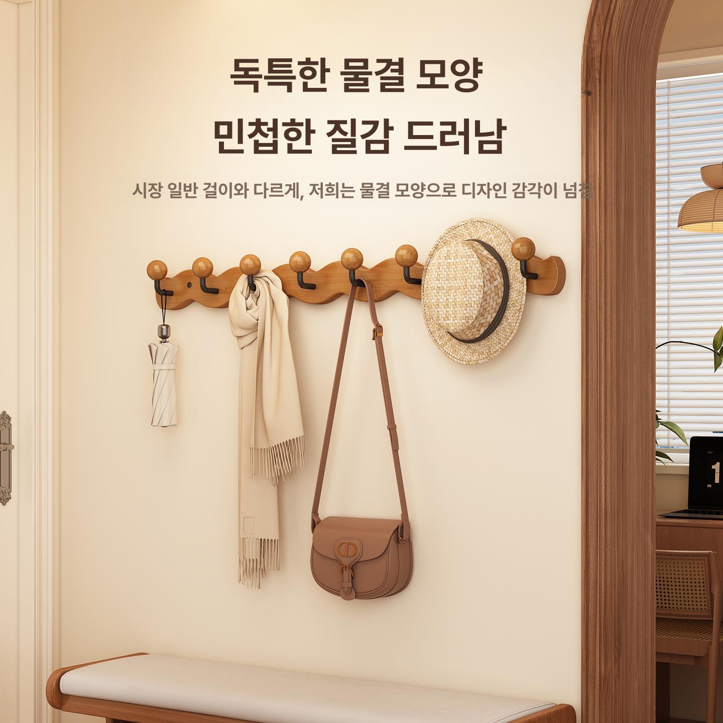 무타공 벽부착옷걸이 욕실 벽고리 강력부착 원형고리 붙이는 인테리어 못없이 심플 - 상세 이미지 3