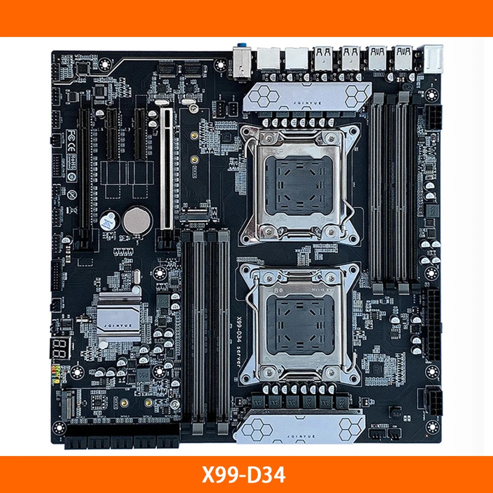 JGINYUE X99-D34 X99 양방향 E- LGA 2011-3 256G DDR3 x 3 DDR4 4 데스크탑 마더보드