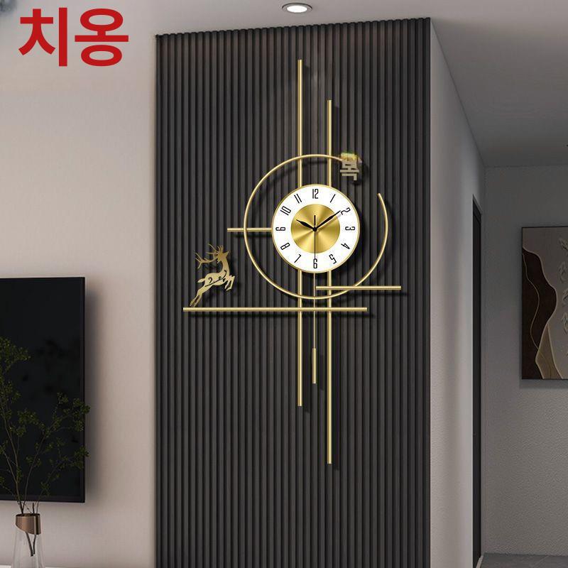 특이한 무소음벽시계 패션 심플 장식 북유럽 벽걸이 디자인 크리에이티브 석영 럭셔리 - 상세 이미지 2