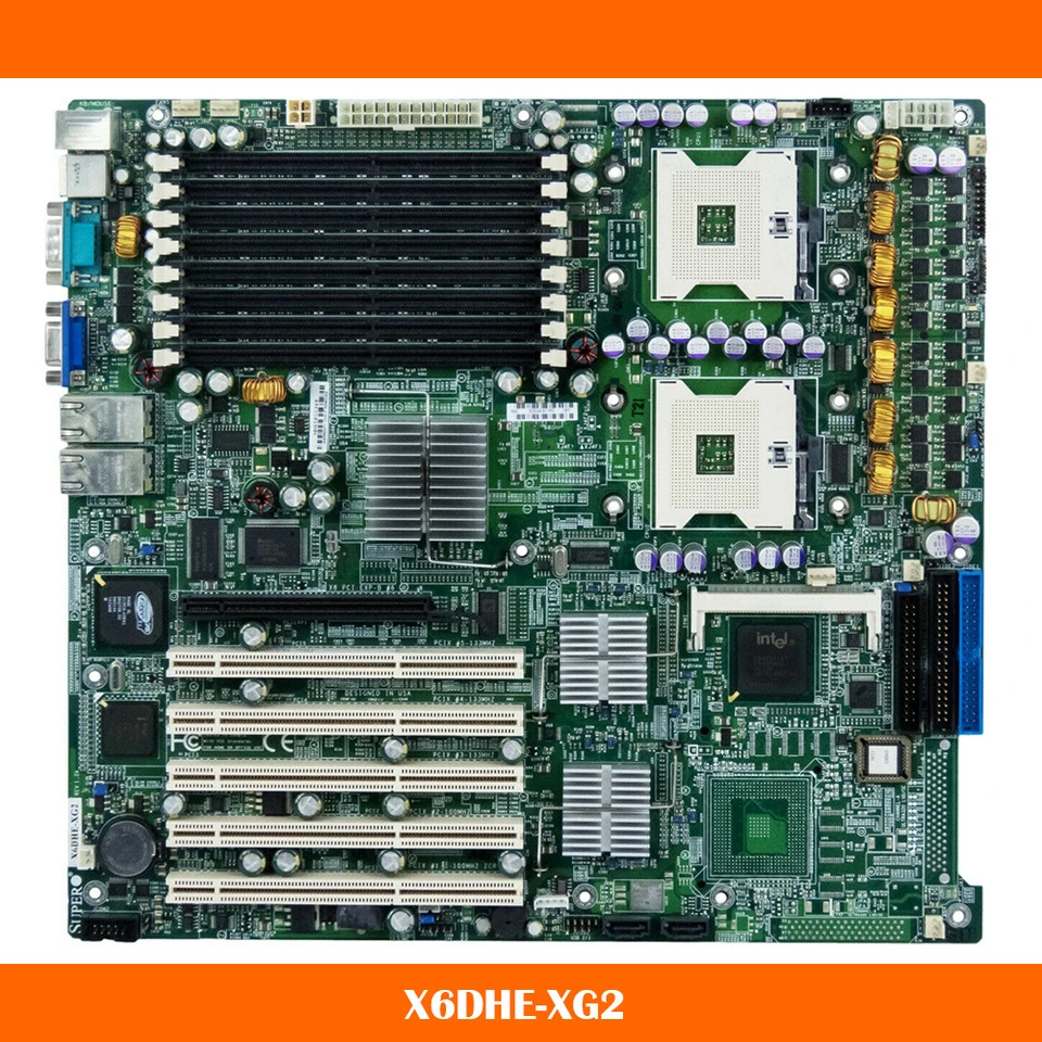 SuperMicro X6DHE-XG2 메인보드 DDR2 2 x SATA 마더보드 E7520