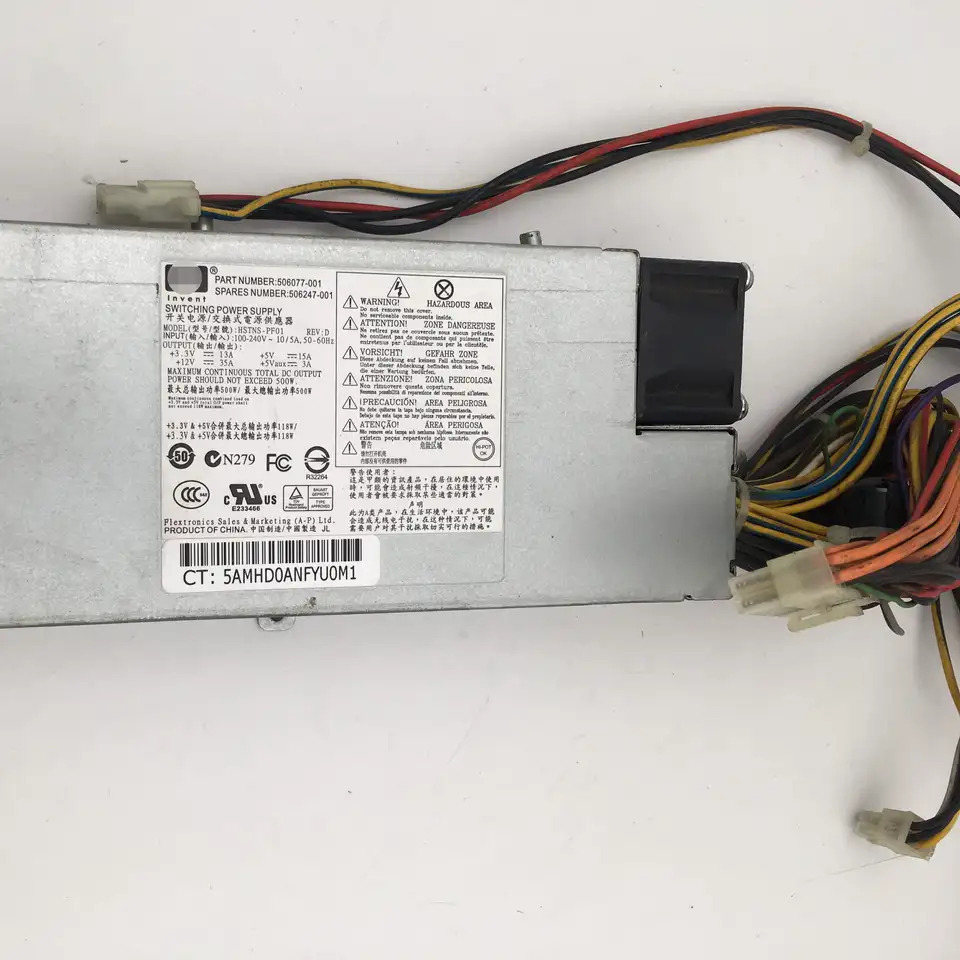 HSTNS-PF01 서버 전원공급장치 hp호환 DL160 G6 DL165 G6/G7 506077-001 506247-001 500W