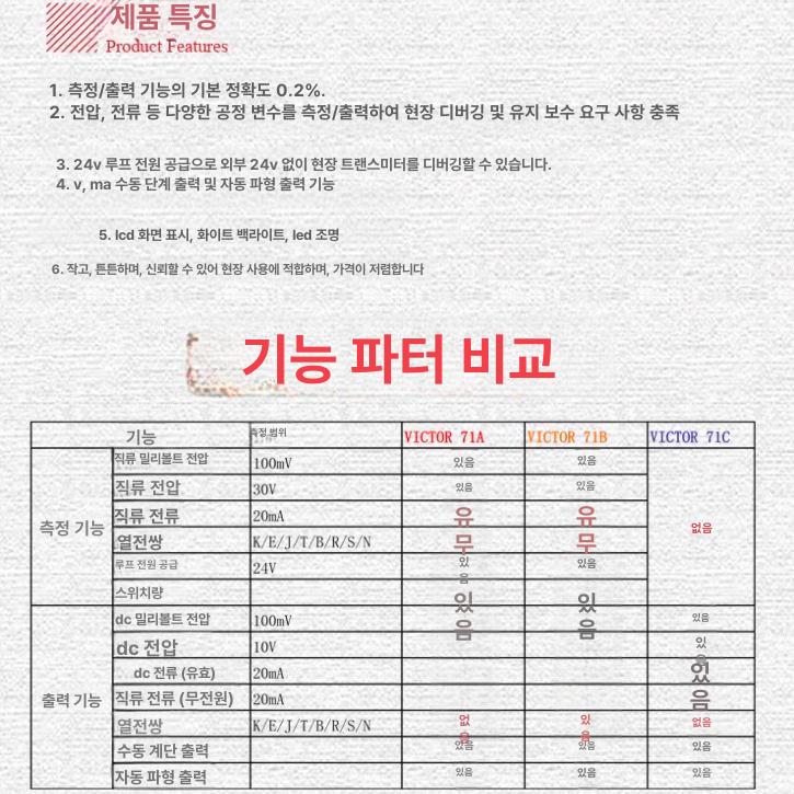 고정밀 멀티미터 캘리브레이터 표준 가변 저항 측정 테스터기 열전대 클램프 규격 - 상세 이미지 3