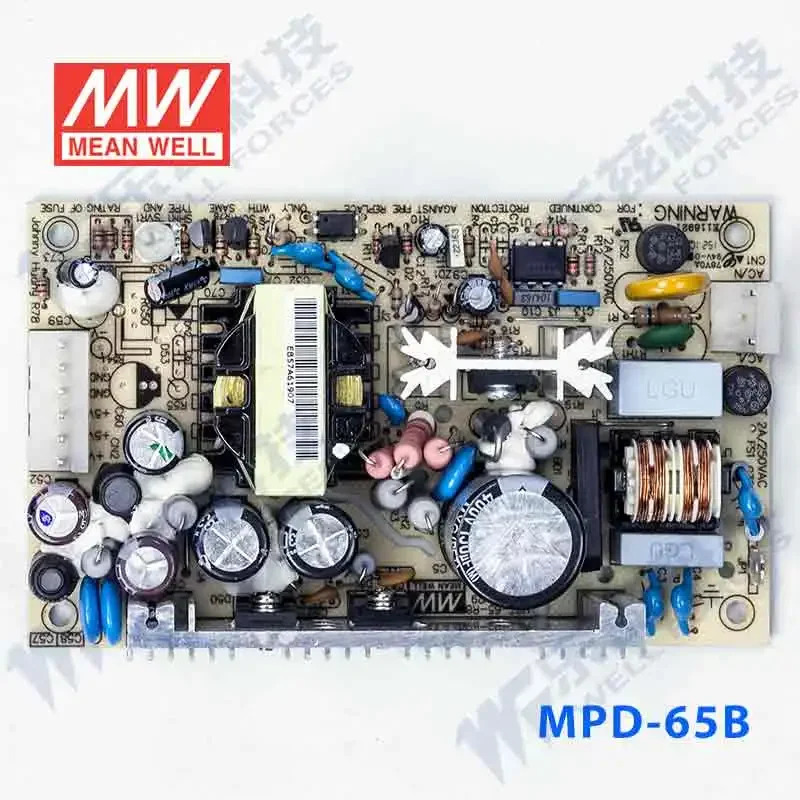 MPD-65B 대만 Mingwei 듀얼 채널 PCB 베어 보드 전원공급장치 65W5V24V 5V6A 24V2.6A